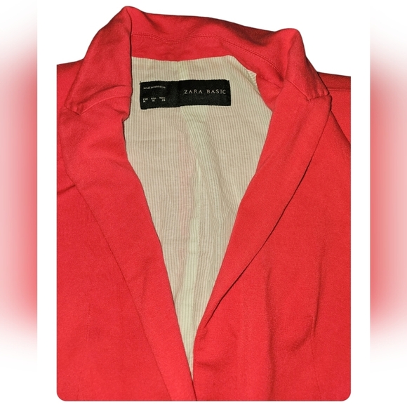 Zara Basic Blazer shoulder Pads Suit Jacket Blazer Size False Pockets Medium - Picture 7 of 11